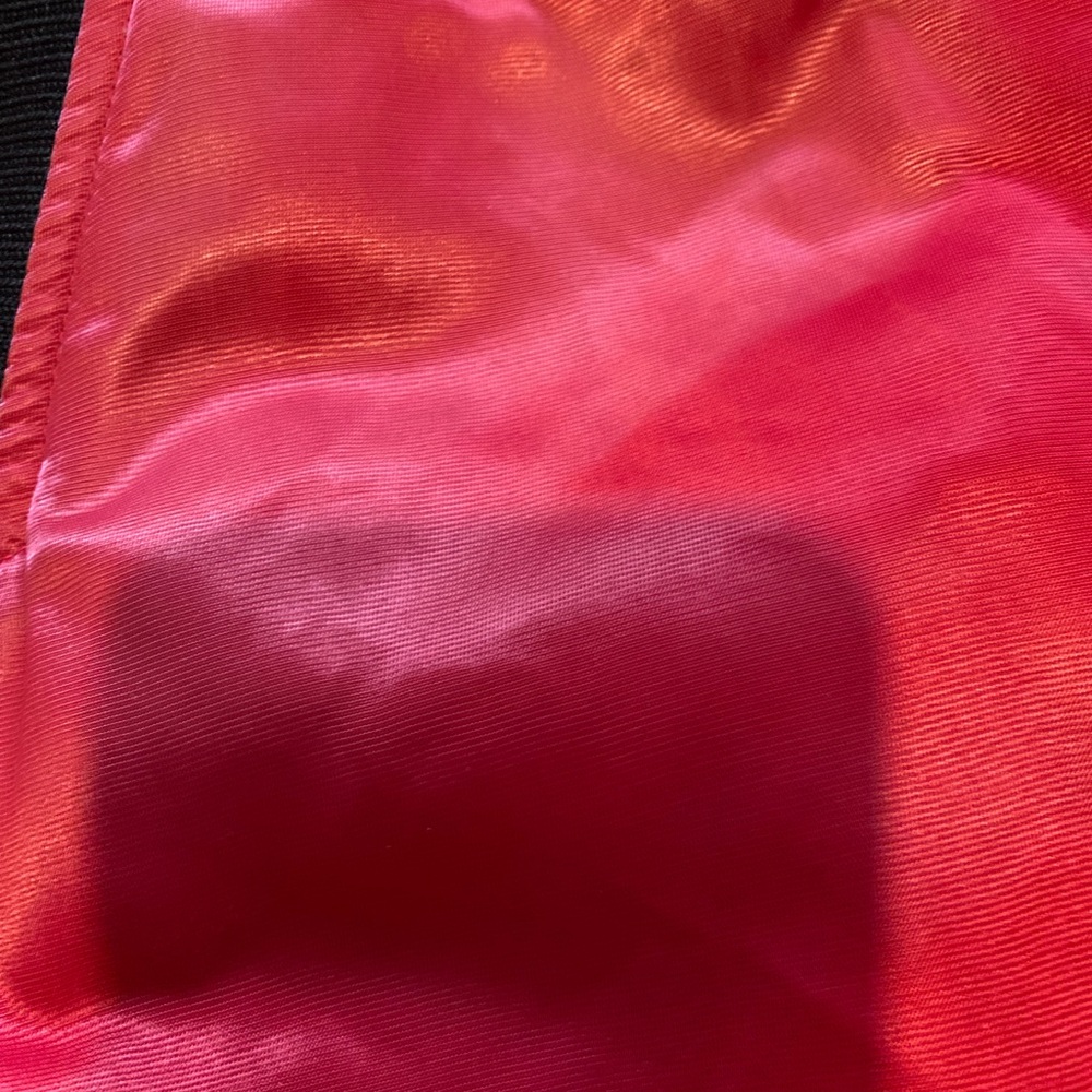 Blazers Red and Black  Satin Bomber Jacket - Picture 6 of 12